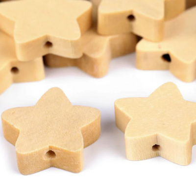 Lesene zvezdice naravne ( 5 kosov)