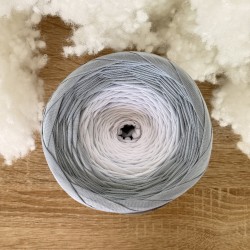 T-shirt sivo-bela ombre prelivajoča - trša